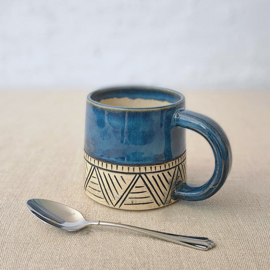 Midnight Blue Classic Carved Standard Mug