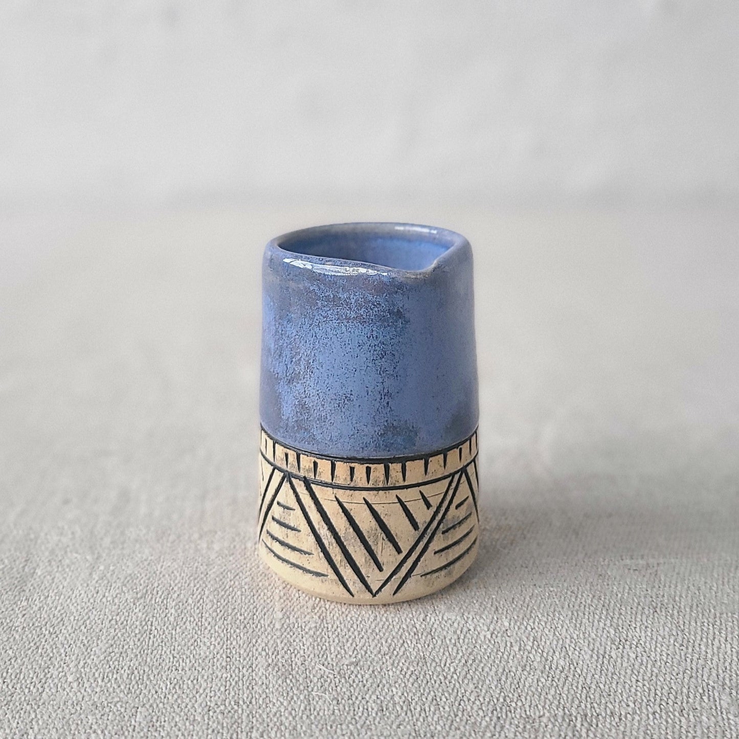 Malachite Blue Classic Carved Mini Jug