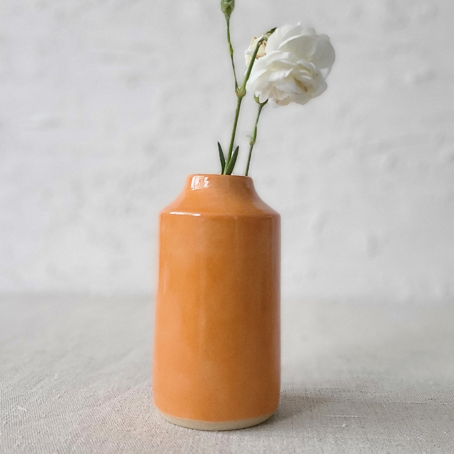 Mandarin Orange Classic Bud Vase