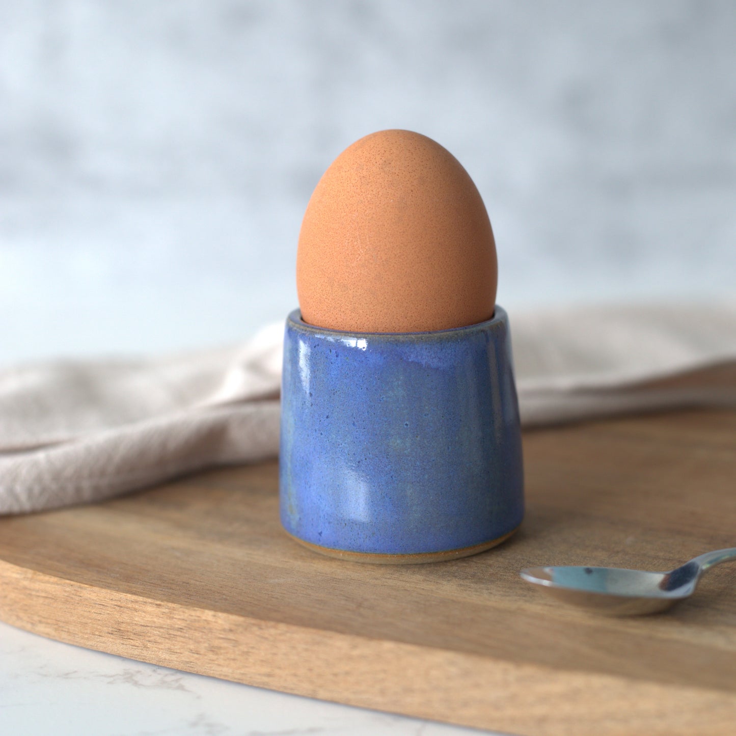 Sky Blue Rustic Egg Cup