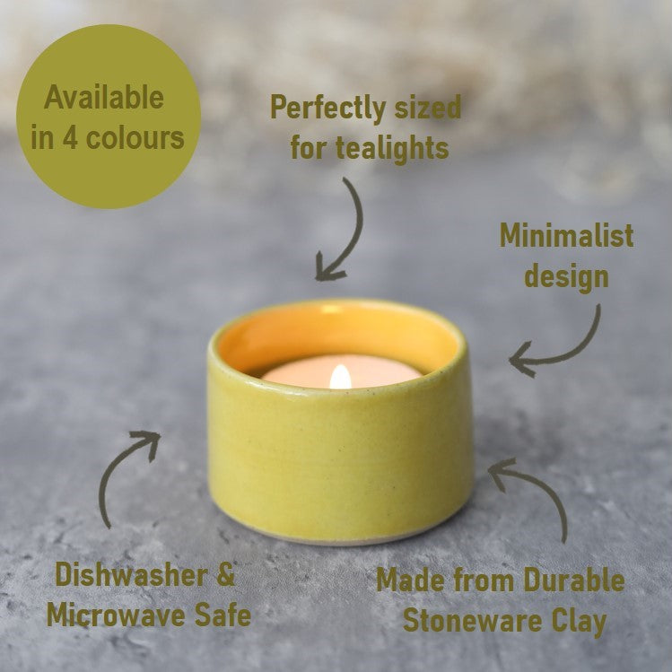 Sun Yellow Classic Tea Light Holders