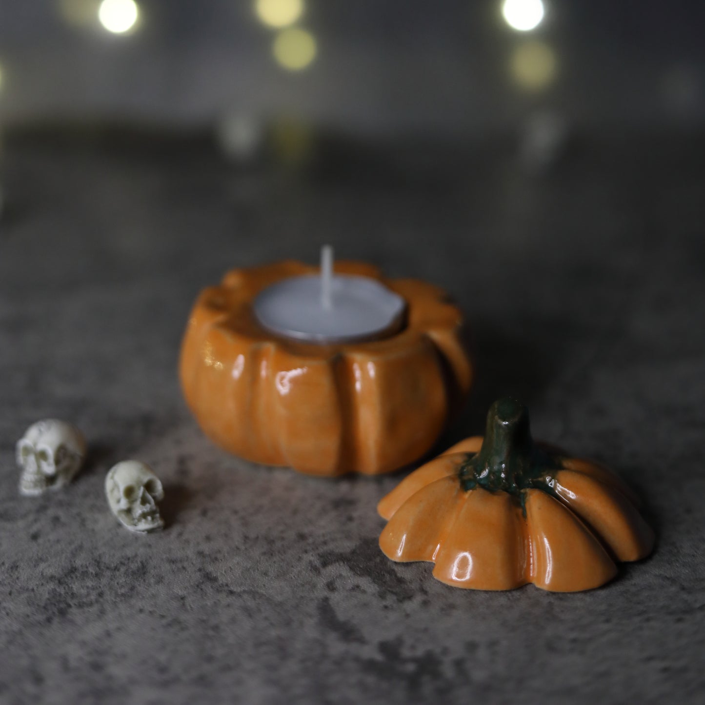 Halloween Edition Classic Pumpkin Tea Light Jar