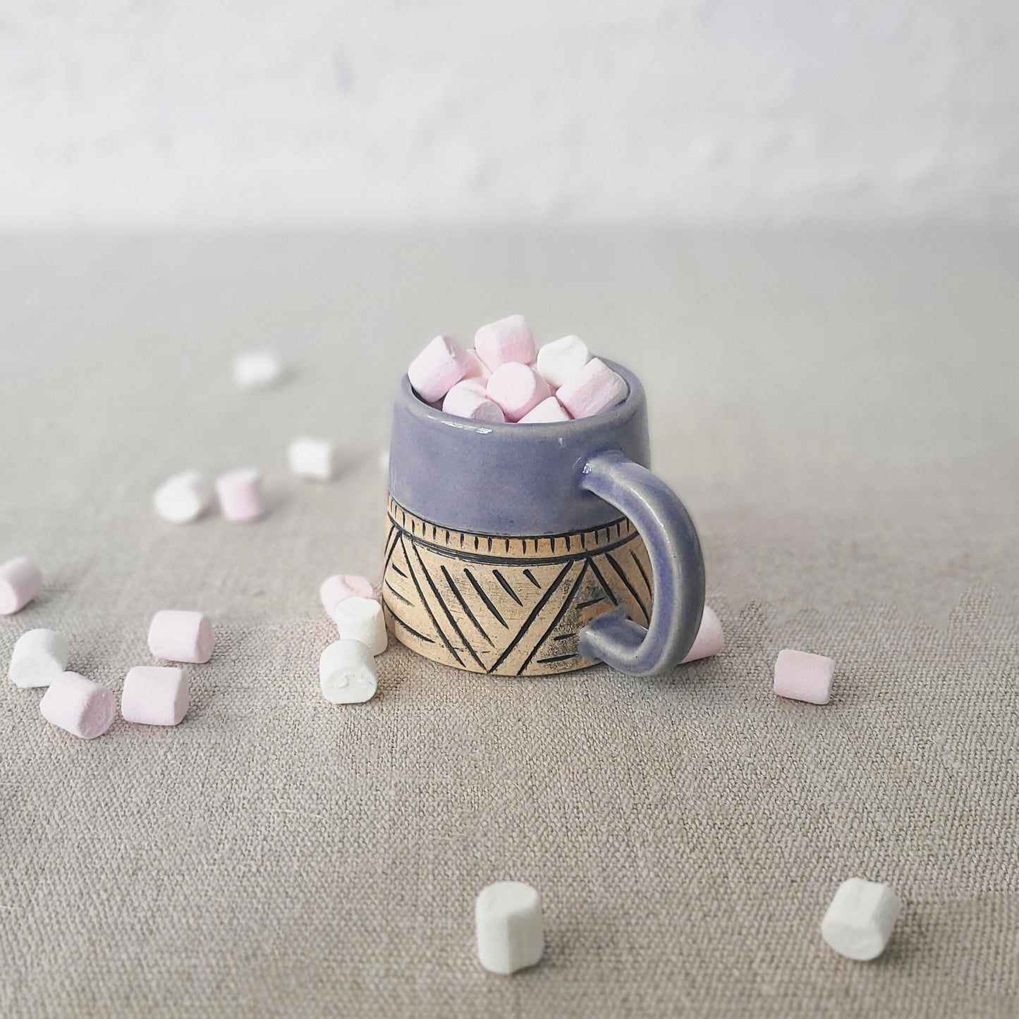 Amethyst Purple Classic Carved Espresso Mug