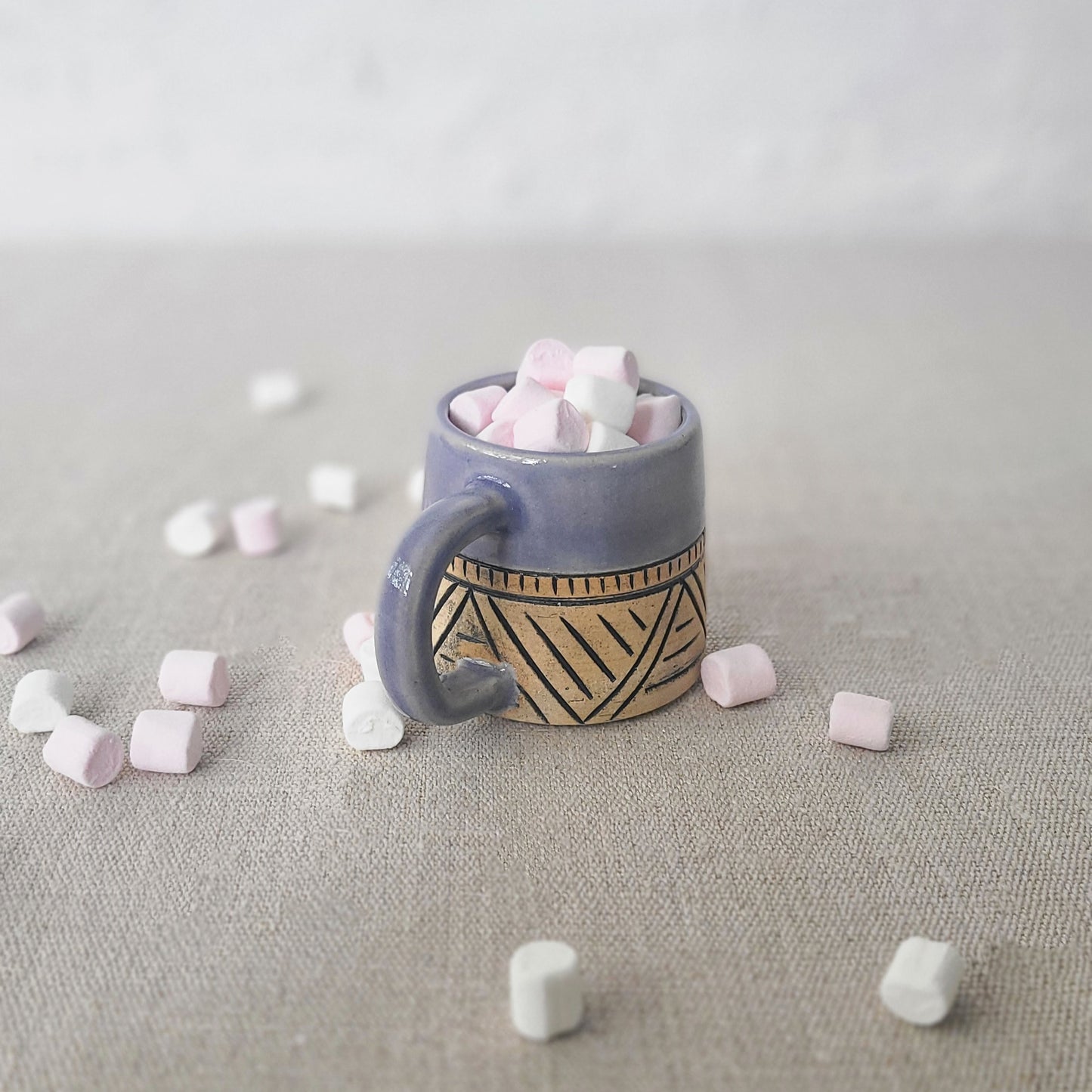 Amethyst Purple Classic Carved Espresso Mug