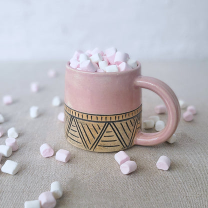 Blush Pink Classic Carved Standard Mug