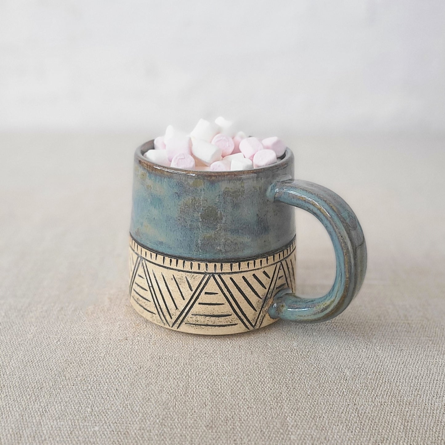 Seafoam Blue Classic Carved Standard Mug