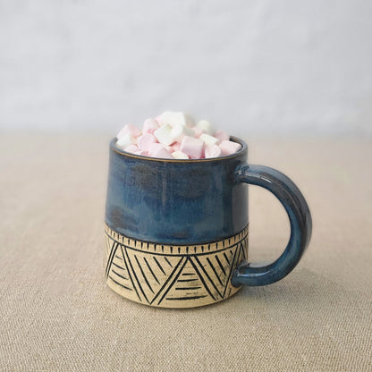 Nebula Blue Classic Carved Standard Mug