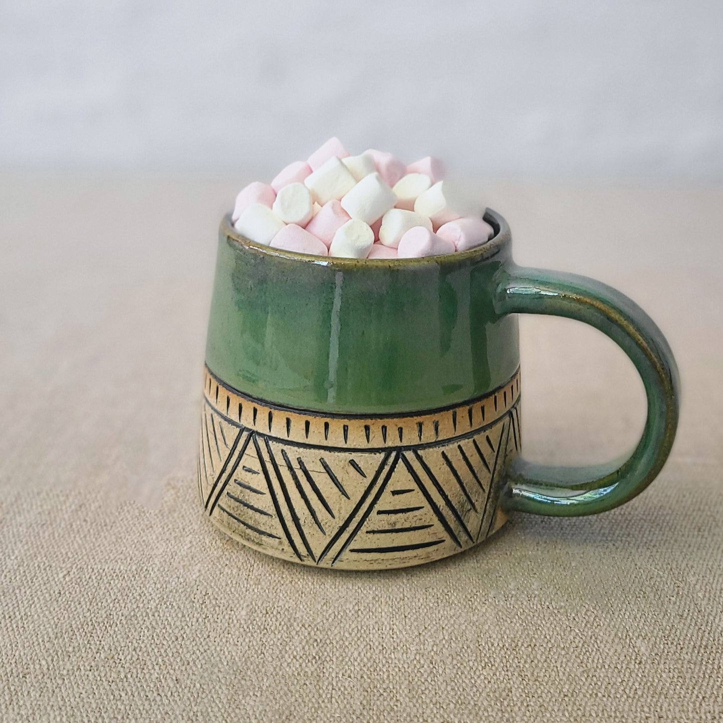 Alpine Green Classic Carved Standard Mug