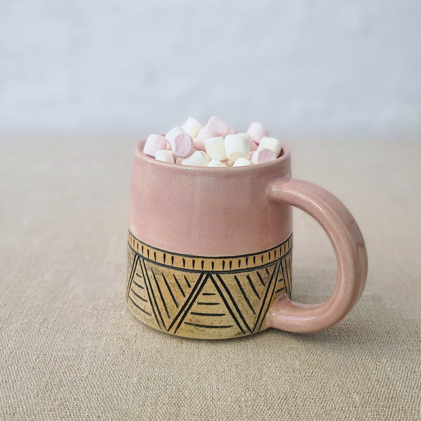 Blush Pink Classic Carved Standard Mug