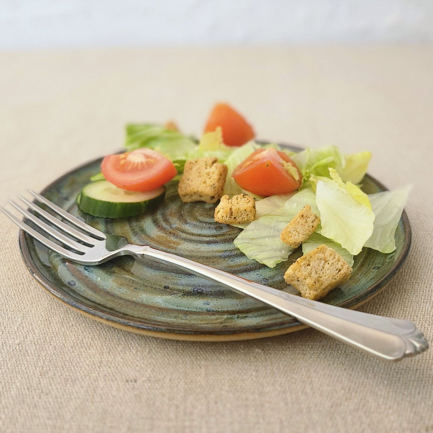 Seafoam Blue Rustic Side Plate