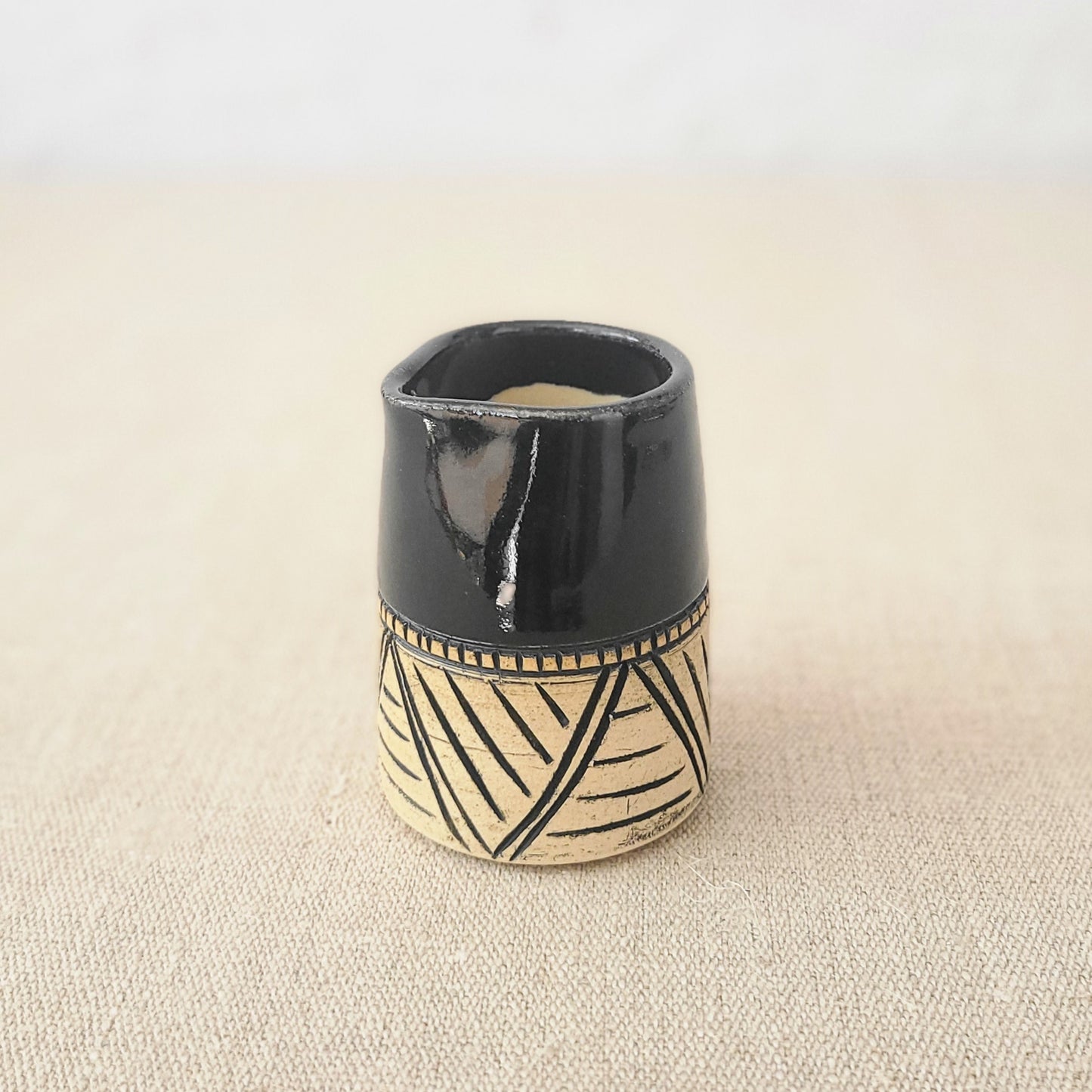 Jet Black Classic Carved Mini Jug