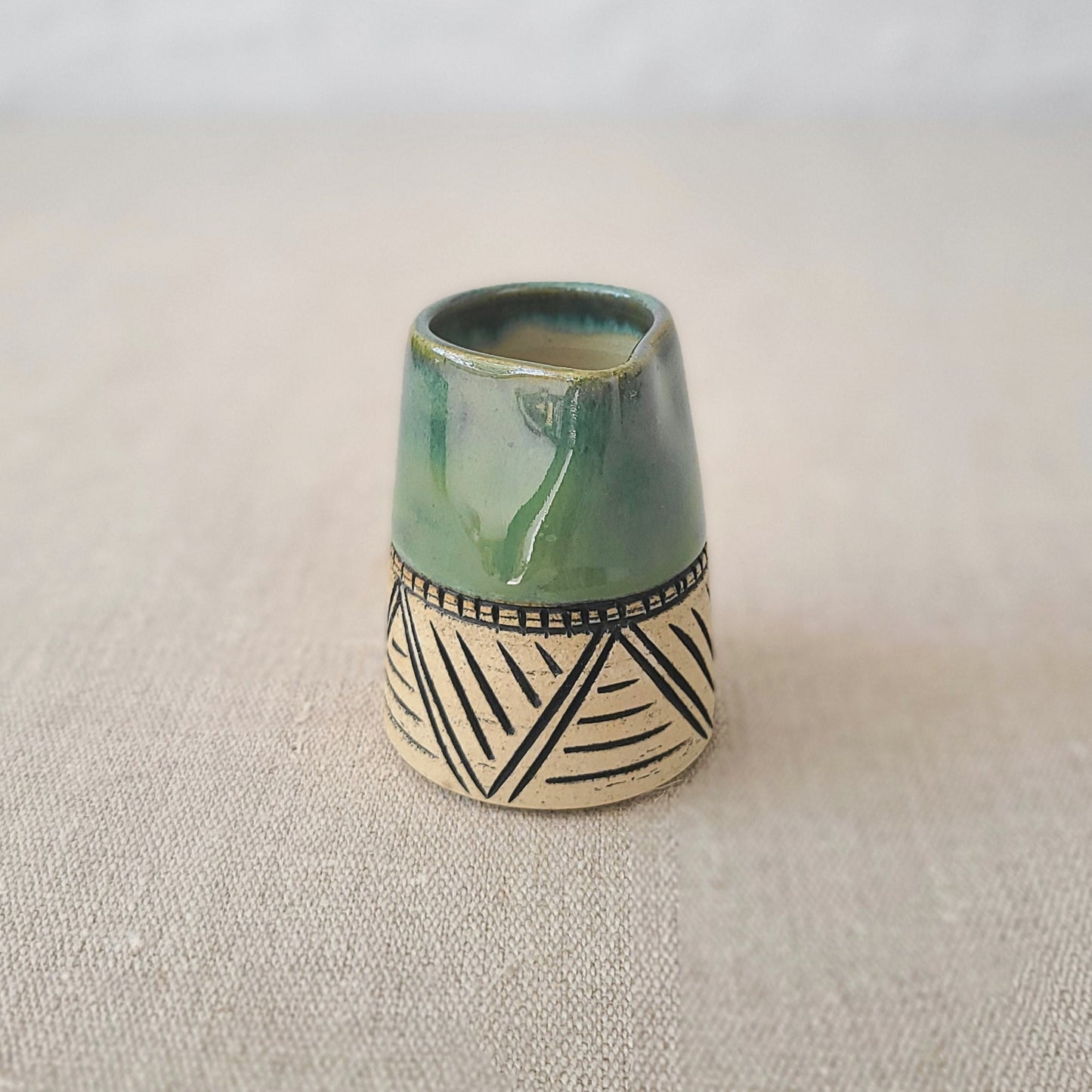 Alpine Green Classic Carved Mini Jug