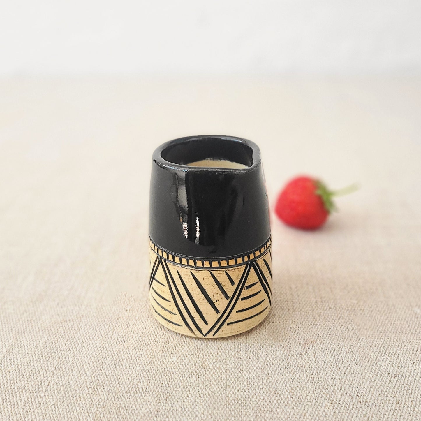 Jet Black Classic Carved Mini Jug