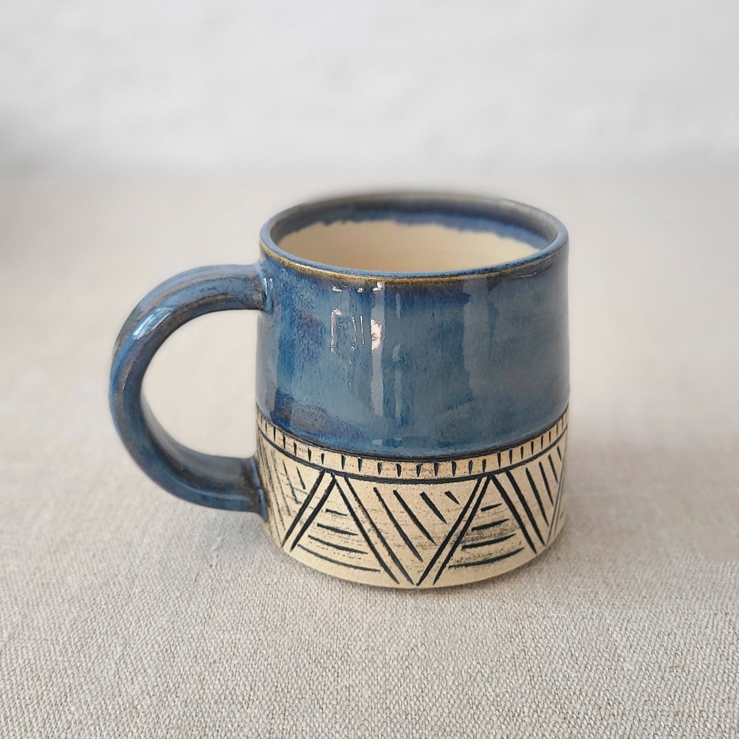 Nebula Blue Classic Carved Standard Mug