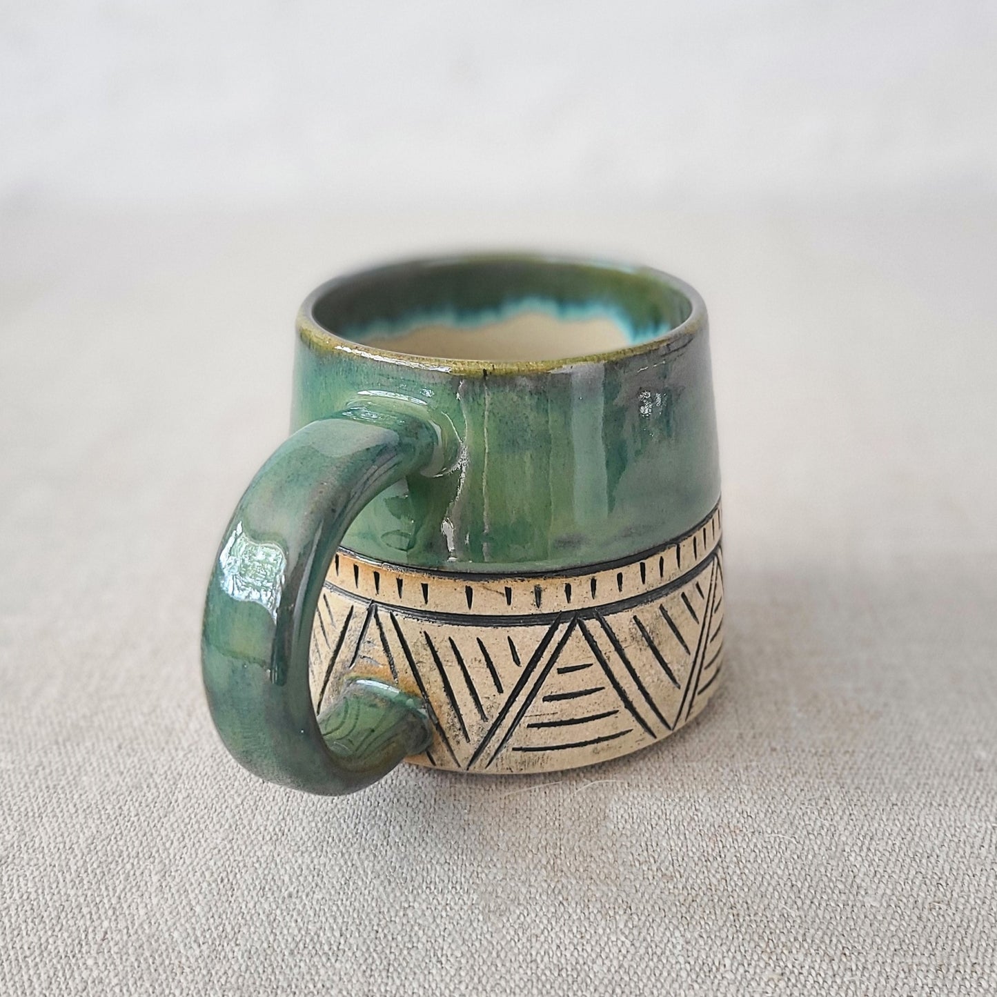 Alpine Green Classic Carved Standard Mug