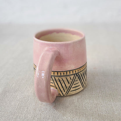 Blush Pink Classic Carved Standard Mug