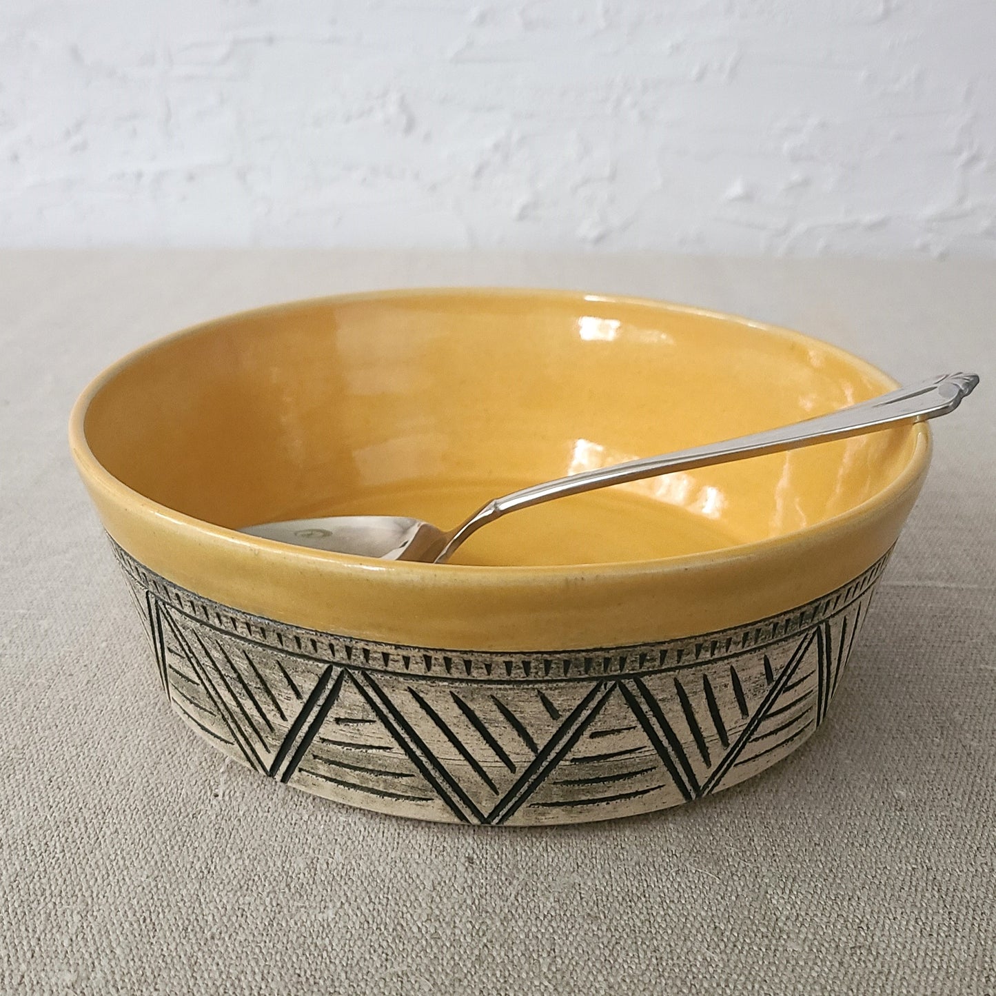 Egg Yolk Classic Carved Pasta Bowl