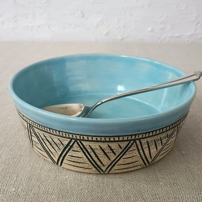 Clear Sky Classic Carved Pasta Bowl