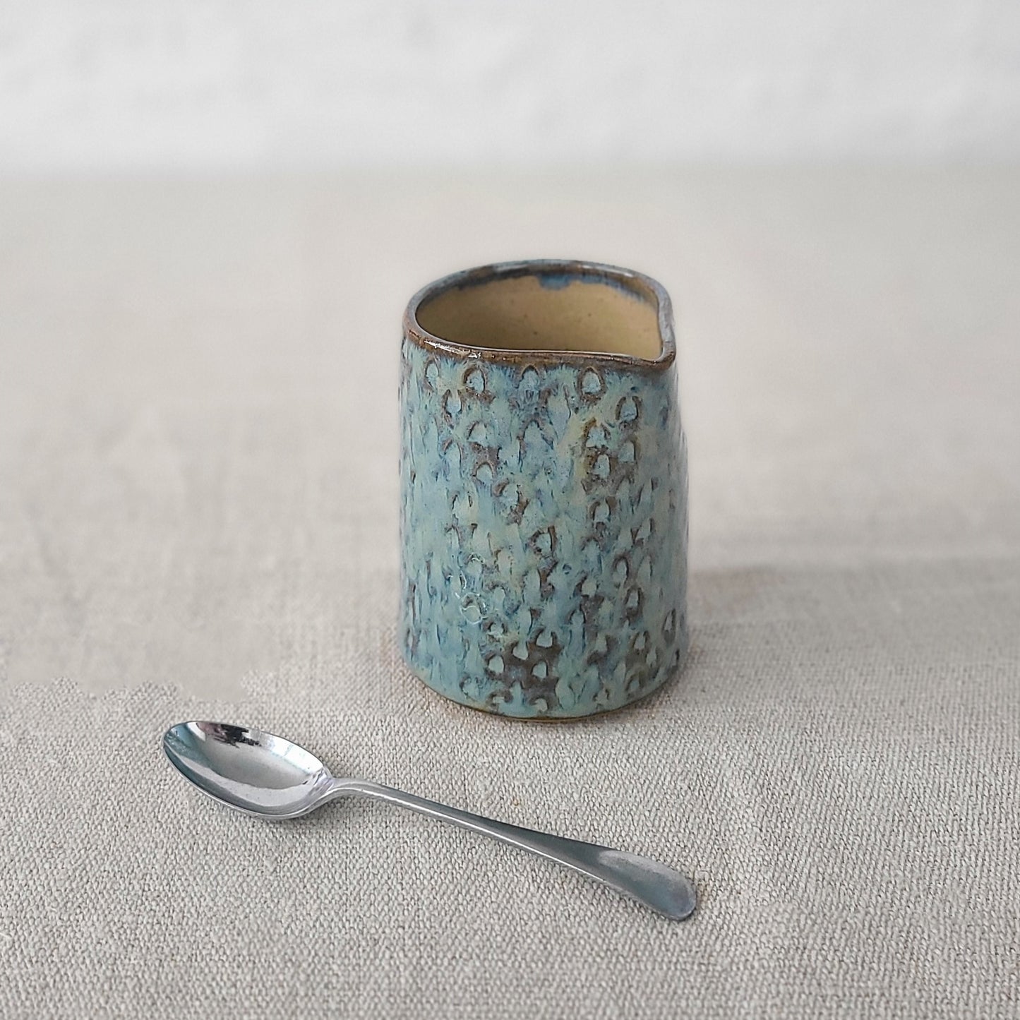 Seafoam Blue Rustic Textured Small Jug