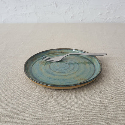 Seafoam Blue Rustic Cake Plate