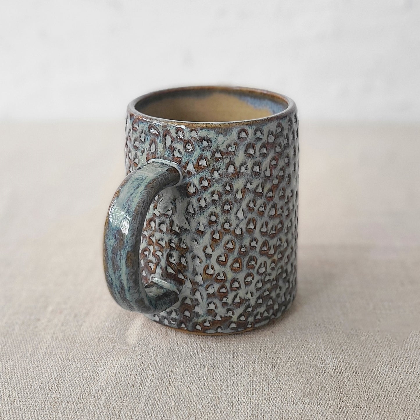 Seafoam Blue Rustic Textured Pint Mug