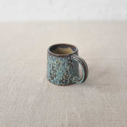 Seafoam Blue Rustic Textured Espresso Mug