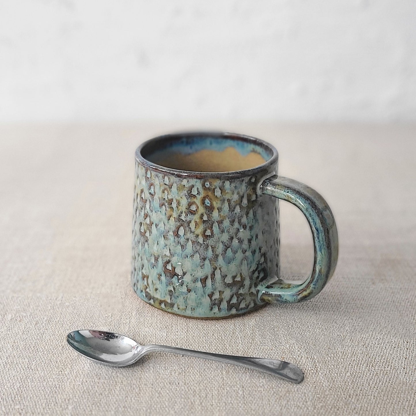 Seafoam Blue Rustic Textured Standard Mug