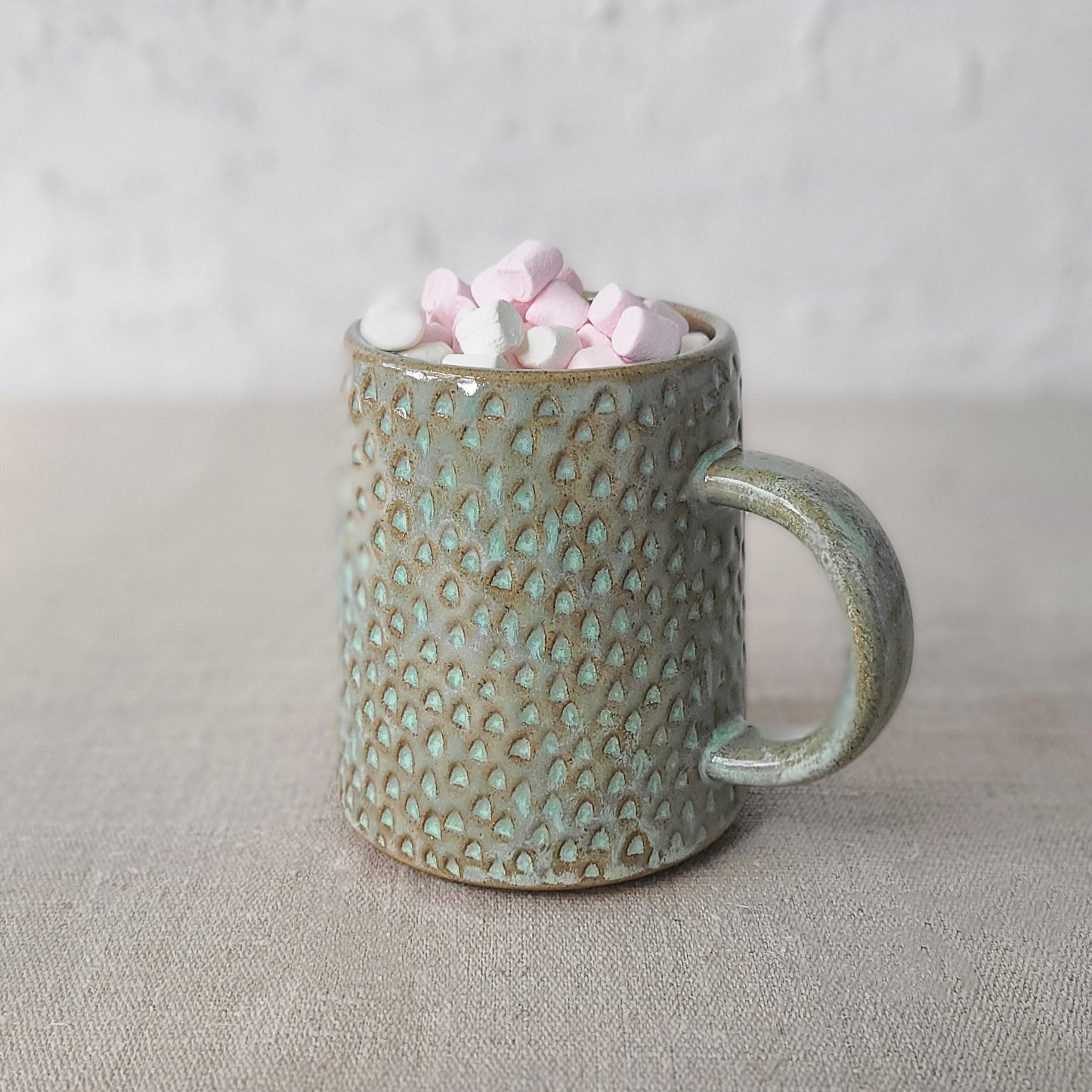 Borealis Green Rustic Textured Pint Mug