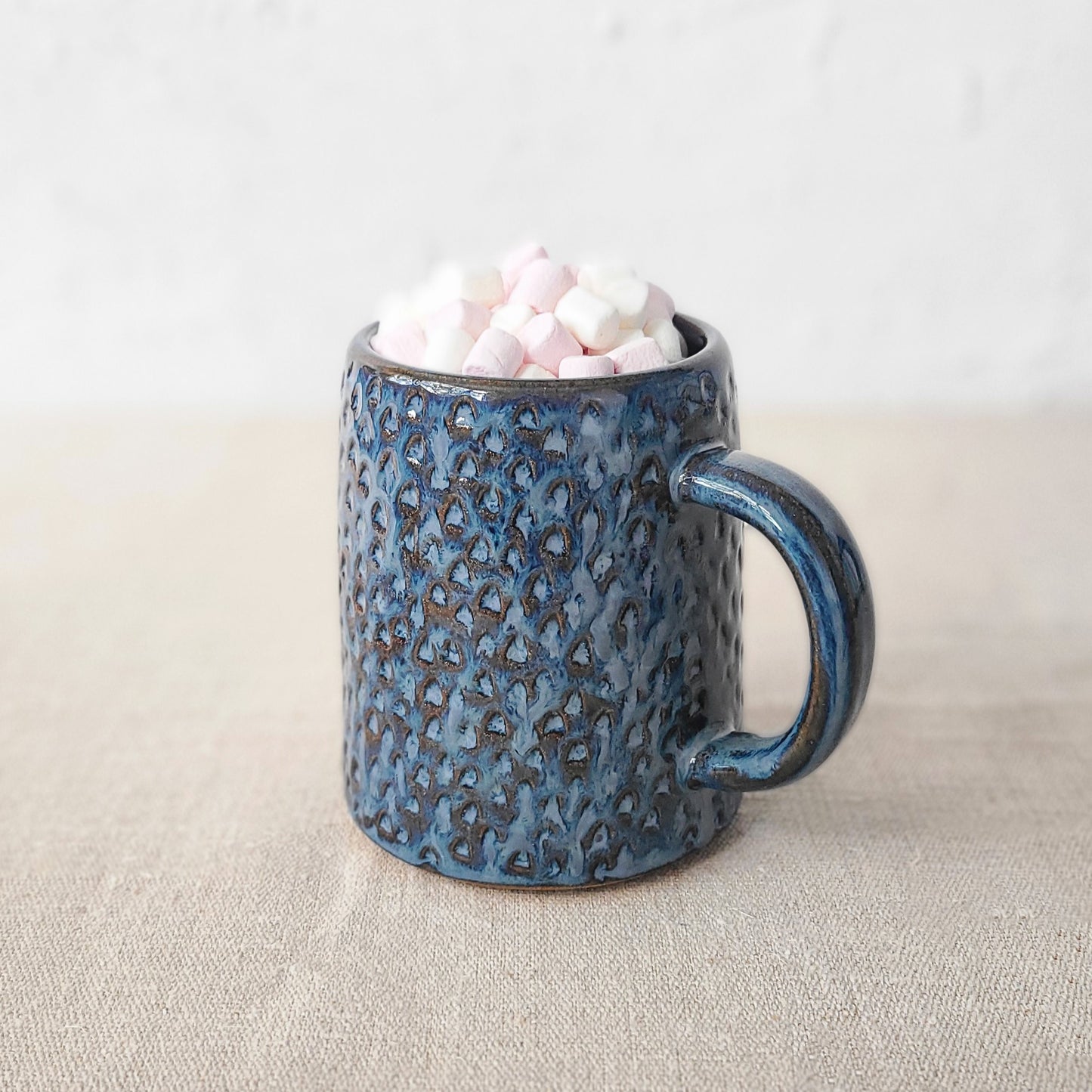 Nebula Blue Rustic Textured Pint Mug