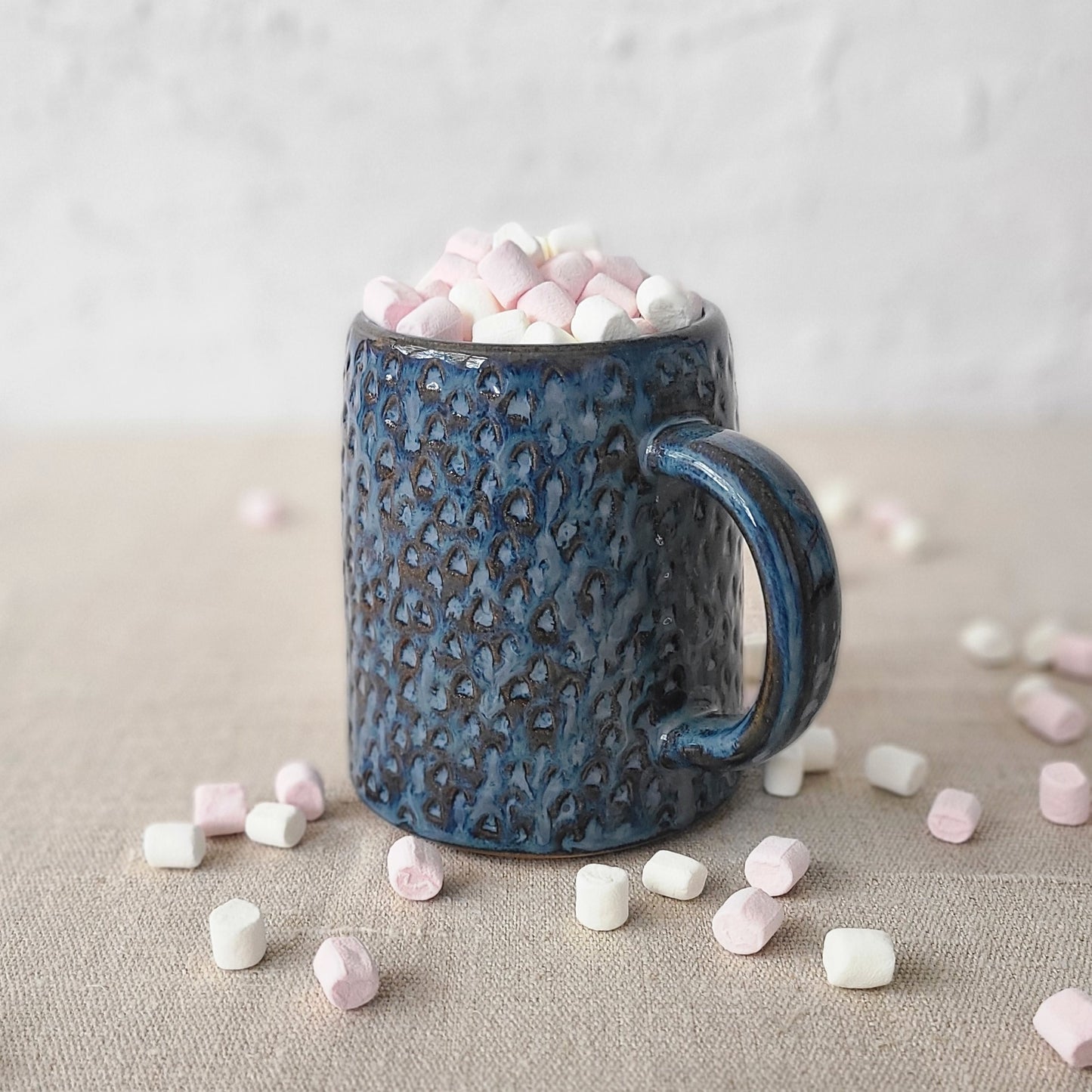 Nebula Blue Rustic Textured Pint Mug