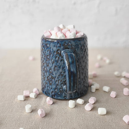 Nebula Blue Rustic Textured Pint Mug