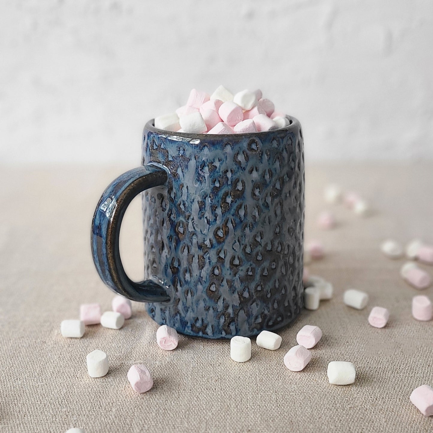 Nebula Blue Rustic Textured Pint Mug