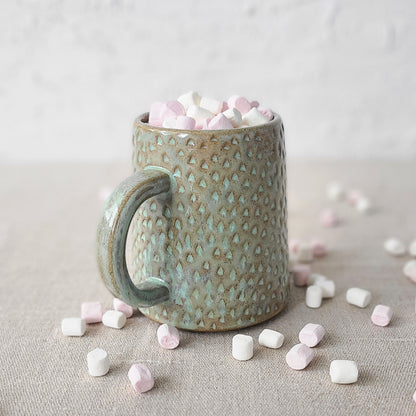 Borealis Green Rustic Textured Pint Mug