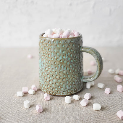 Borealis Green Rustic Textured Pint Mug