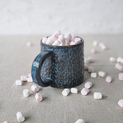 Nebula Blue Rustic Textured Standard Mug