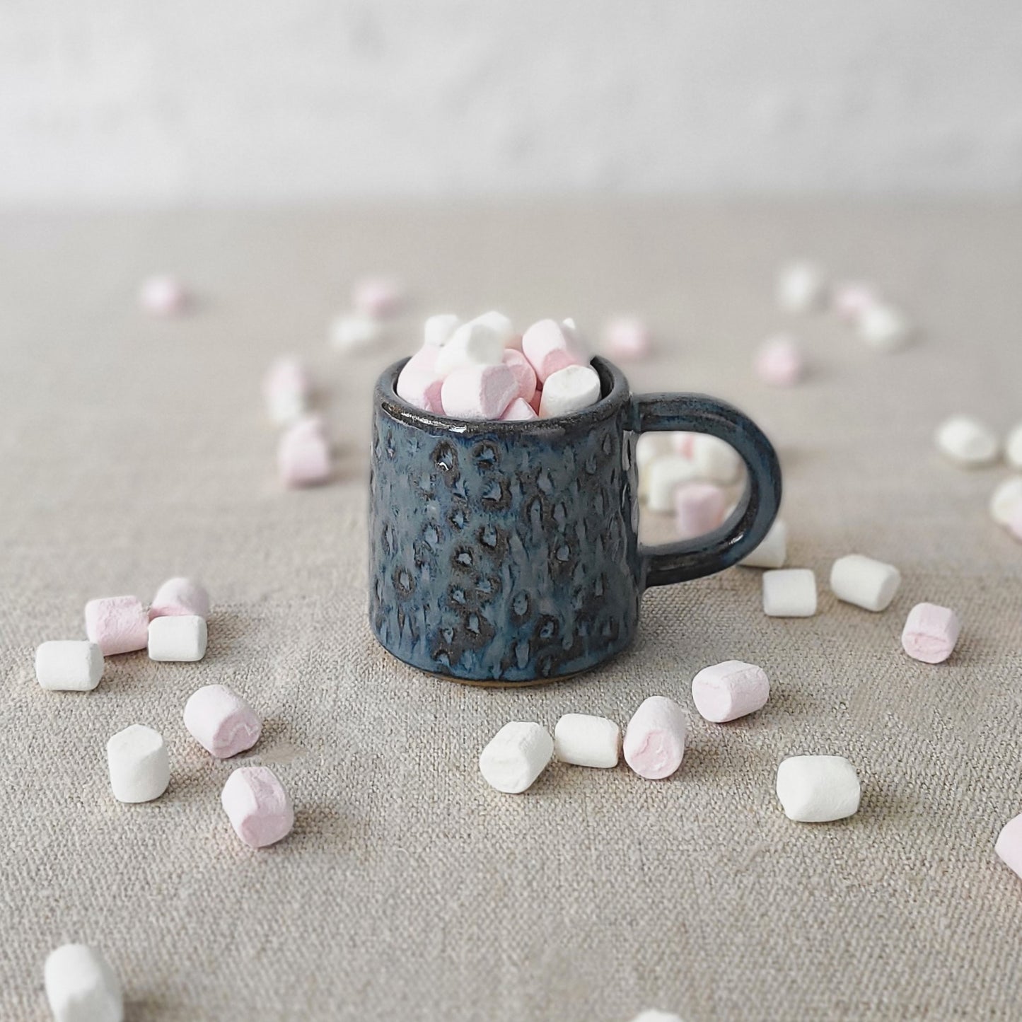 Nebula Blue Rustic Textured Espresso Mug