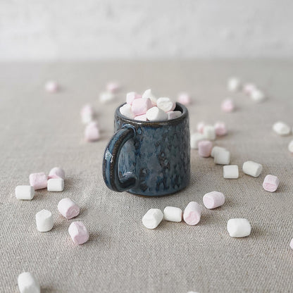 Nebula Blue Rustic Textured Espresso Mug