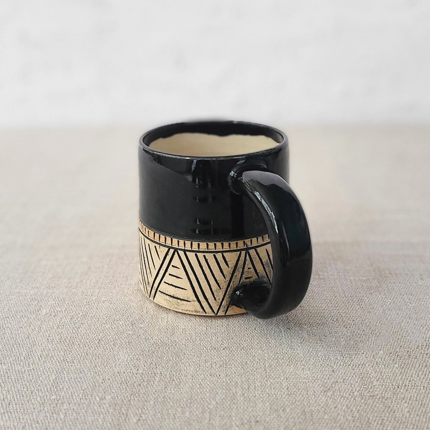 Jet Black Classic Carved Standard Mug