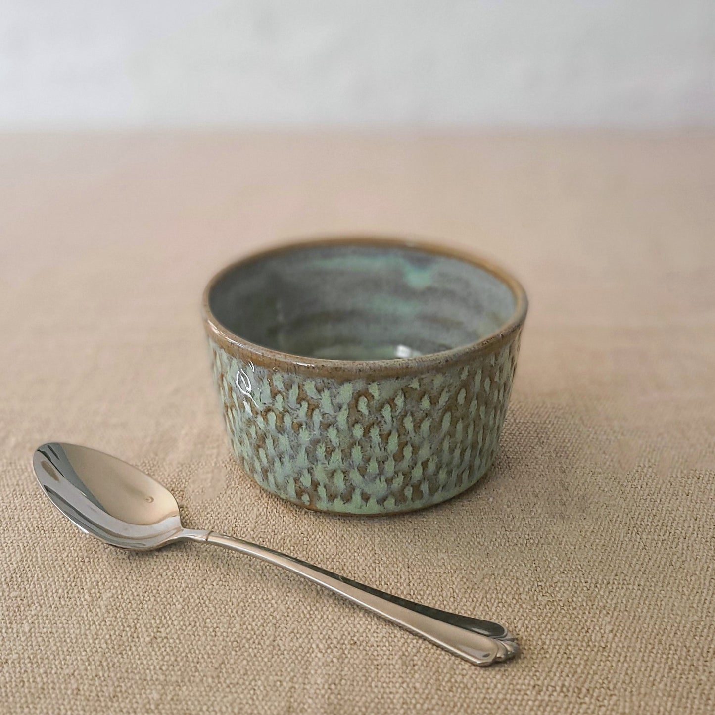 Borealis Green Rustic Textured Side Bowl