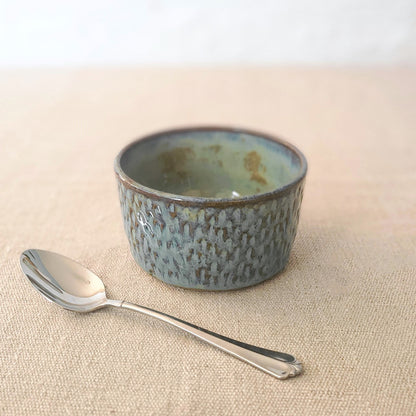 Seafoam Blue Rustic Textured Side Bowl