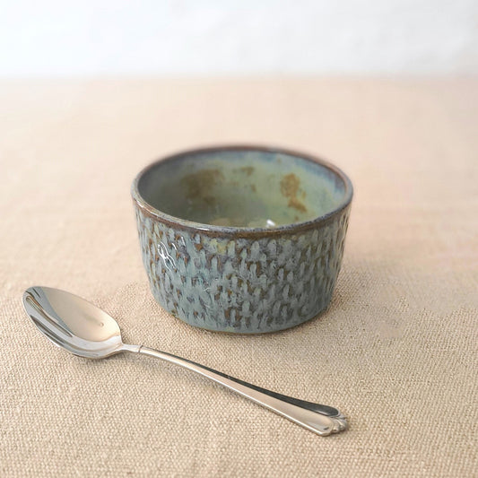 Seafoam Blue Rustic Textured Side Bowl