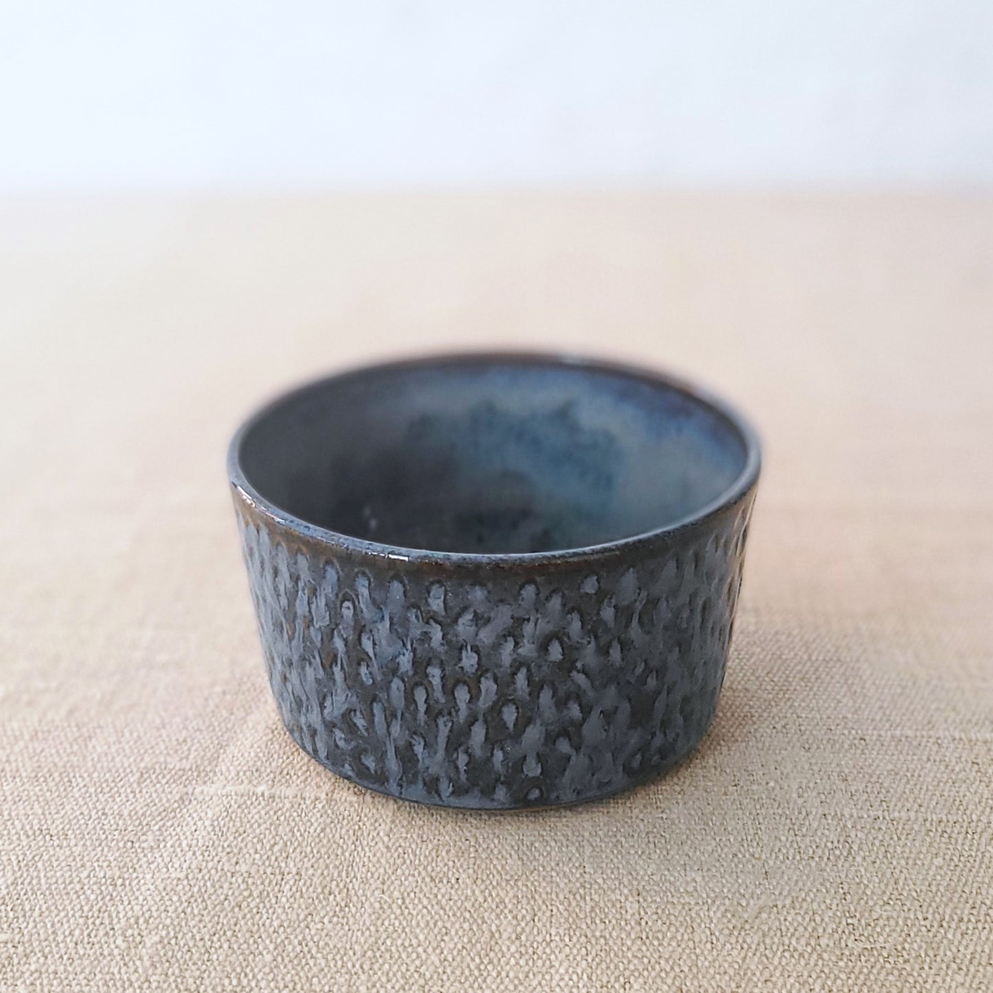 Nebula Blue Rustic Textured Side Bowl