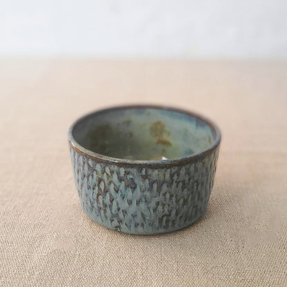 Seafoam Blue Rustic Textured Side Bowl