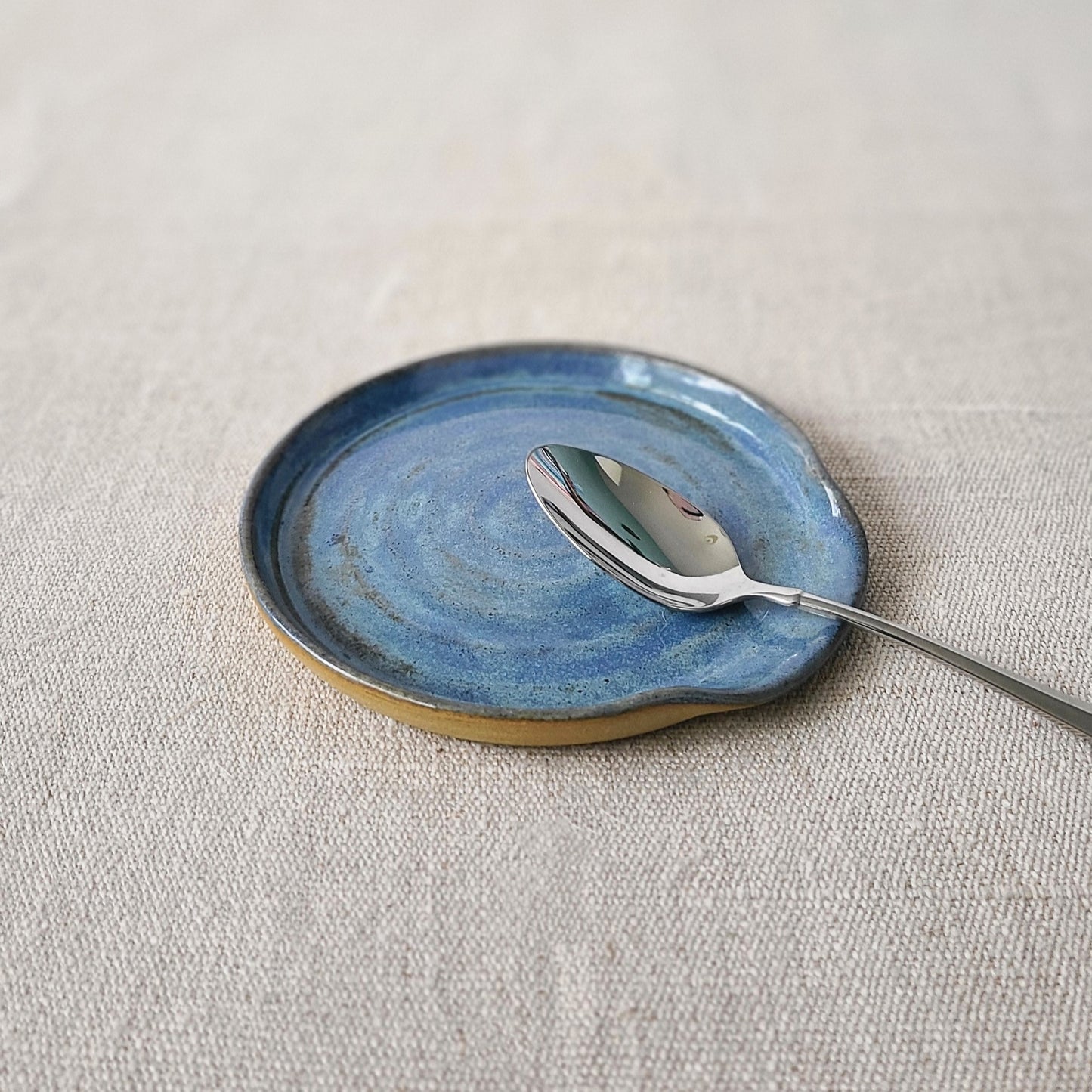 Sky Blue Rustic Spoon Rest