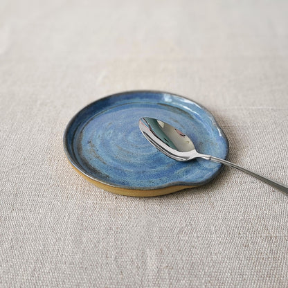 Sky Blue Rustic Spoon Rest