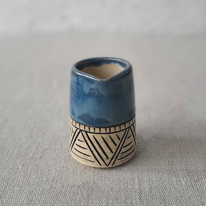 Midnight Blue Classic Carved Mini Jug