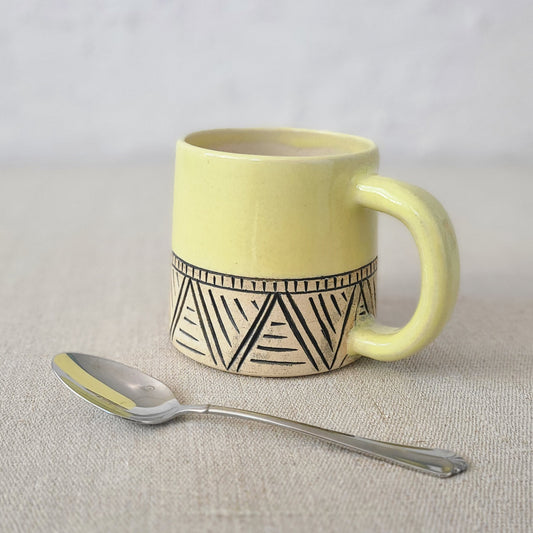 Corn Yellow Classic Carved Standard Mug