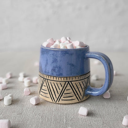 Malachite Blue Classic Carved Standard Mug