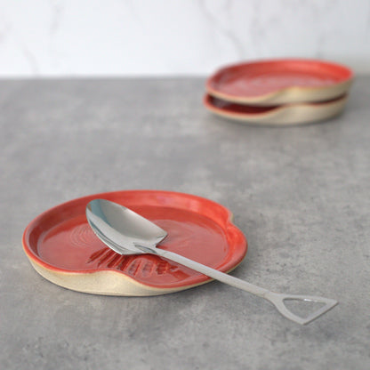 Cherry Red Classic Shell Spoon Rest