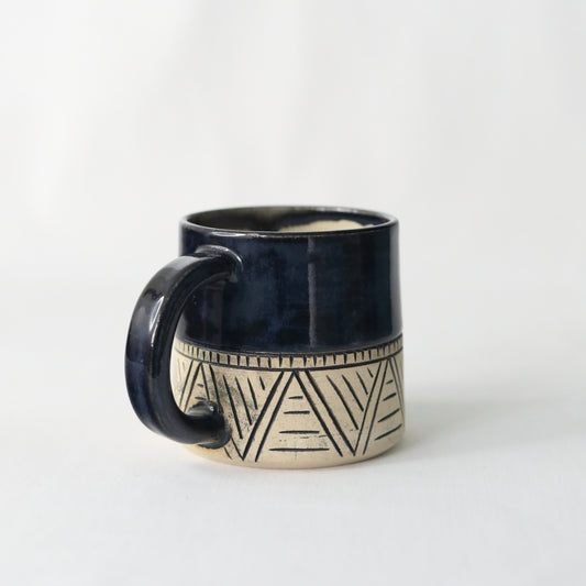 Jet Black Classic Carved Standard Mug